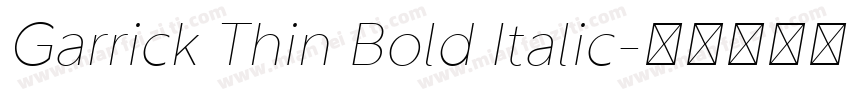 Garrick Thin Bold Italic字体转换